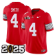 Men's Ohio State Buckeyes #4 Jeremiah Smith Red 2025 CFP Final Patch F.U.S.E. Vapor Limited Jersey