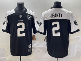 Men's Las Vegas Raiders #2 Ashton Jeanty Black With Nevada Silver Stat Patch Jersey