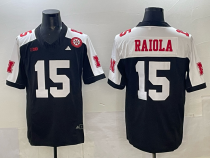 Men's Nebraska Cornhuskers #15 Dylan Raiola Black Alternate 2024 F.U.S.E. With Patch Vapor Jersey