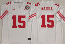 Men's Nebraska Cornhuskers #15 Dylan Raiola White F.U.S.E. With Patch Vapor Limited Jersey