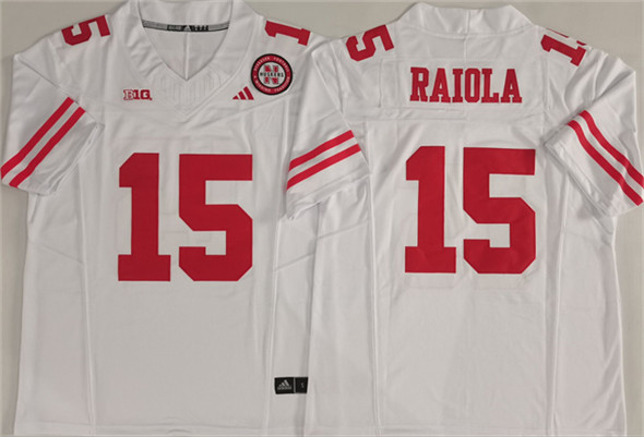 Men's Nebraska Cornhuskers #15 Dylan Raiola White F.U.S.E. With Patch Vapor Limited Jersey