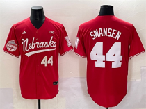 Men's Nebraska Huskers #44 Gabe Swansen Red Back 2 Back Champions Patch Vapor Premier Jersey