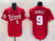 Men's Nebraska Huskers #9 Rhett Stokes Red Back 2 Back Champions Patch Vapor Premier Jersey