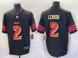 Men's San Francisco 49ers #2 Lenoir Black 2025 F.U.S.E. “Rivalries” Vapor Limited Jersey