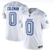 Men's Buffalo Bills #0 Keon Coleman White 2025 F.U.S.E. “Rivalries” Vapor Limited Stitched Jersey