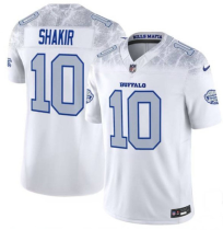 Men's Buffalo Bills #10 Khalil Shakir White 2025 F.U.S.E. “Rivalries” Vapor Limited Stitched Jersey