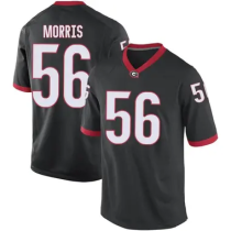 Men's Georgia Bulldogs #56 Morris Black College Football Stitched Jersey