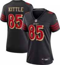 Women San Francisco 49ers #85 George kittle Black 2025 F.U.S.E. “Rivalries” Vapor Limited Jersey