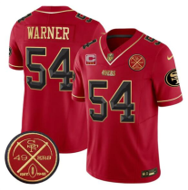 Men's San Francisco 49ers #54 Fred warner Red F.U.S.E. 3-Star C With Est.1946 Patch Vapor Limited Jersey