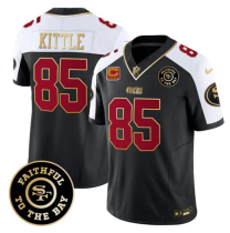 Men's San Francisco 49ers #85 George kittle Black Alternate F.U.S.E. 3-Star C With Faithful To Vapor Limited Jersey