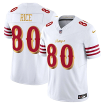 Men's San Francisco 49ers #80 Jerry Rice White 2025 F.U.S.E. “Rivalries” Vapor Limited Jersey