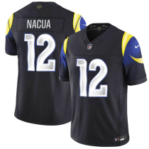 Men's Los Angeles Rams #12 Puka Nacua Black 2025 F.U.S.E. “Rivalries” Vapor Limited Jersey