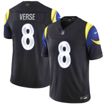 Men's Los Angeles Rams #8 Jared Verse Black 2025 F.U.S.E. “Rivalries” Vapor Limited Jersey