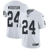Copy Youth Oakland Raiders #24 Woodson White Vapor Untouchable Limited Jersey