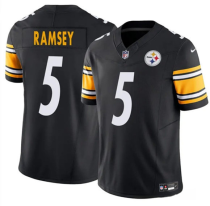 Men's Pittsburgh Steelers #5 Jalen Ramsey Black 2025 F.U.S.E. Vapor Untouchable Limited Jersey