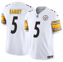 Men's Pittsburgh Steelers #5 Jalen Ramsey White 2025 F.U.S.E. Vapor Limited Jersey