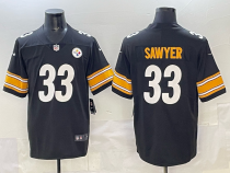 Men's Pittsburgh Steelers #33 Jack Sawyer Black 2025 Draft Vapor Limited Jersey