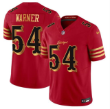 Men's San Francisco 49ers #54 Fred Warner Red Gold 2025 F.U.S.E. “Rivalries” Vapor Limited Jersey