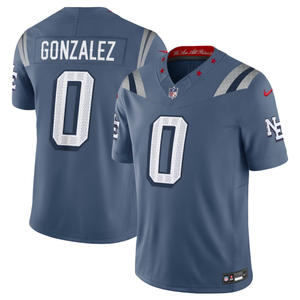 Men's New England Patriots #0 Christian Gonzalez 2025 F.U.S.E. “Rivalries” Vapor Limited Jersey