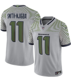 Men's Seattle Seahawks #11 Jaxon Smith-Njigba Gray 2025 F.U.S.E. “Rivalries” Vapor Untouchable Limited Jersey