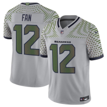 Men's Seattle Seahawks #12 Fan Gray 2025 F.U.S.E. “Rivalries” Vapor Untouchable Limited Jersey