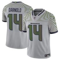 Men's Seattle Seahawks #14 Sam Darnold Gray 2025 F.U.S.E. “Rivalries” Vapor Untouchable Limited Jersey