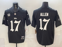 Men's Buffalo Bills #17 Josh Allen Black 'Motor Gothic Edition' Vapor Limited Jersey