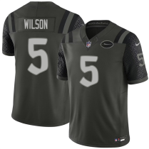 Men's New York Jets #5 Garrett Wilson Black 2025 F.U.S.E. “Rivalries” Vapor Limited Jersey
