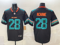 Men's Miami Dolphins #28 Achane Black 2025 F.U.S.E. “Rivalries” Vapor Limited Jersey