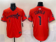 Men's Houston Astros #1 Carlos Correa Orange 2025 City Connect With Texas Patch Jersey