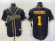 Men's Green Bay Packers #1 Micah Parsons Black Baseball Jersey