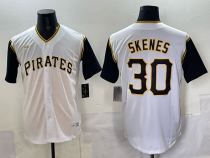 Men's Pittsburgh Pirates #30 Paul Skenes White Game Jersey