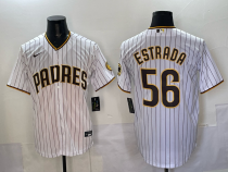 Men's MLB San Diego Padres #56 Estrada White Game Jersey