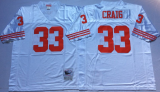 White Roger Craig Throwback NFL San Francisco 49ers #33 Jersey