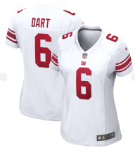 Women's New York Giants #6 Jaxson Dart White F.U.S.E. Vapor Limited Stitched Jersey