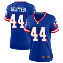 Women's New York Giants #44 Cam Skattebo Blue F.U.S.E. Throwback Limited Stitched Jersey