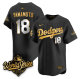 Men's Los Angeles Dodgers #18 Yoshinobu Yamamoto Black 2025 World Series Vapor Premier Limited Jersey
