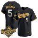 Men's Los Angeles Dodgers #5 Freddie Freeman Black 2025 World Series Vapor Premier Limited Jersey