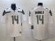 Men's Seattle Seahawks #14 Sam Darnold White 2025 Vapor Limited Jersey