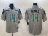 Men's Seattle Seahawks #14 Sam Darnold Grey 2025 Vapor Limited Jersey