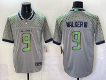 Men's Seattle Seahawks #9 Kenneth Walker III  Gray 2025 F.U.S.E. “Rivalries” Vapor Untouchable Limited Jersey