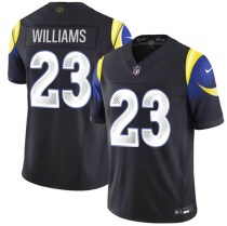 Men's Los Angeles Rams #23 Kyren Williams Black 2025 F.U.S.E. “Rivalries” Vapor Limited Jersey
