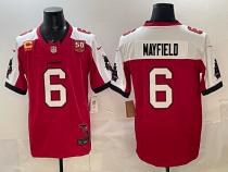 Men's Tampa Bay Buccaneers #6 Baker Mayfield Red Alternate F.U.S.E. 50th Season & 4-Star C Jersey
