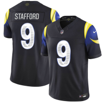 Men's Los Angeles Rams #9 Matthew Stafford Black 2025 F.U.S.E. “Rivalries” Vapor Limited Jersey