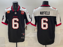 Men's Tampa Bay Buccaneers #6 Baker Mayfield Black Alternate F.U.S.E. 50th Season & 4-Star C Jersey