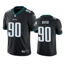 Men's Philadelphia Eagles #90 Davis Black Vapor Untouchable Limited Jersey