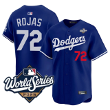 Men's Los Angeles Dodgers #72 Miguel Rojas Royal 2025 World Series Jersey