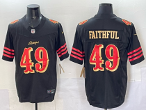 Men's San Francisco 49ers #49 Faithful Black 2025 F.U.S.E. “Rivalries” Vapor Limited Jersey