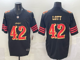 Men's San Francisco 49ers #42 Ronnie Lott Black 2025 F.U.S.E. “Rivalries” Vapor Limited Jersey