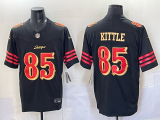 Men's San Francisco 49ers #85 George kittle Black 2025 F.U.S.E. “Rivalries” Vapor Limited Jersey